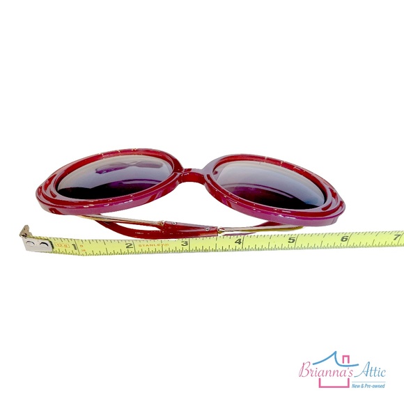 Women's Generic Sunglass Square and Round Black Red and Dark Pink- 2 Piece - Picture 7 of 7